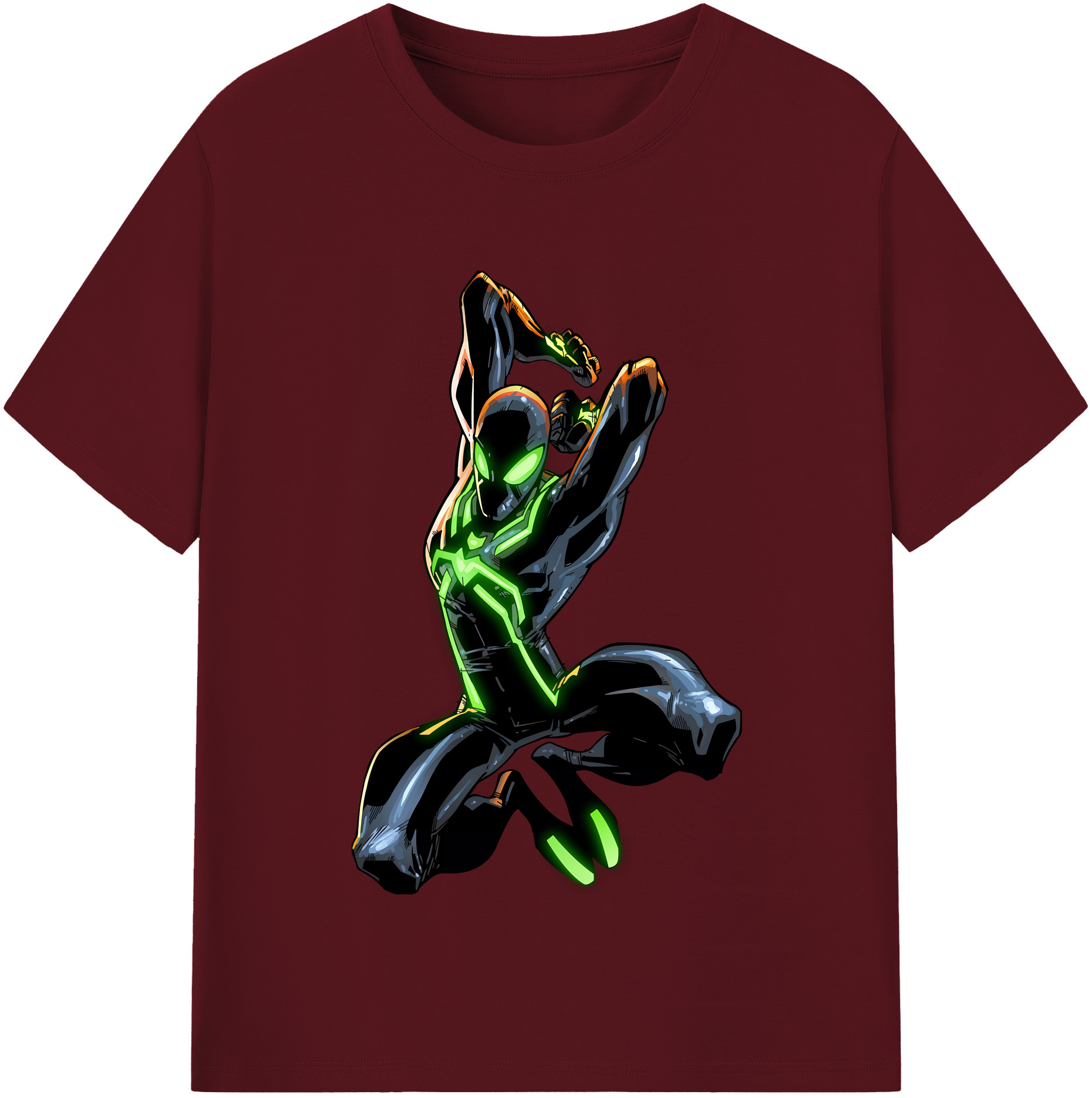 （画像用） Spider Man スパイダーマン 綿100％半袖Tシャツ（フロントプリント）